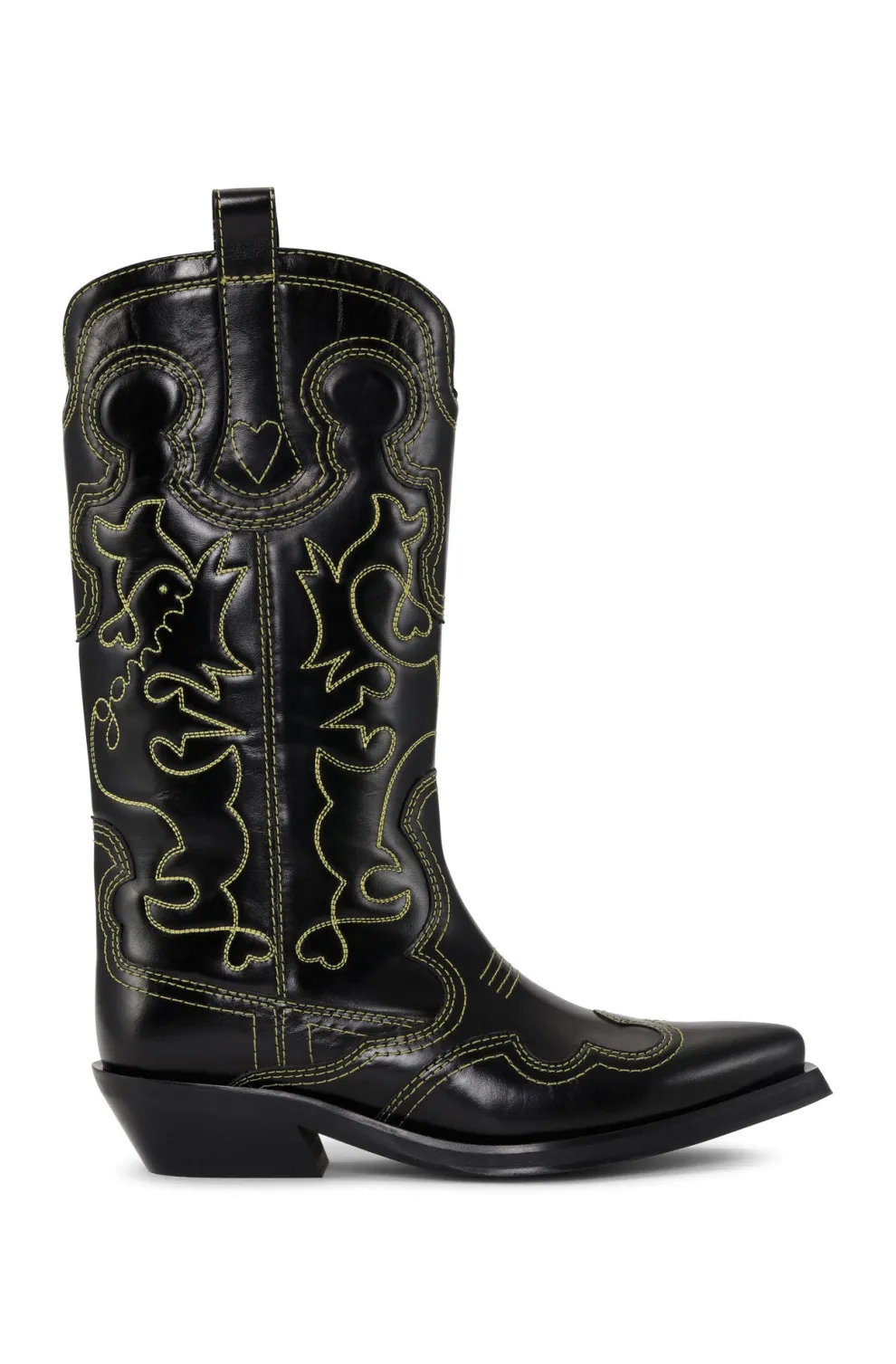 Ganni - Mid Shalf Embroidered Western Boot