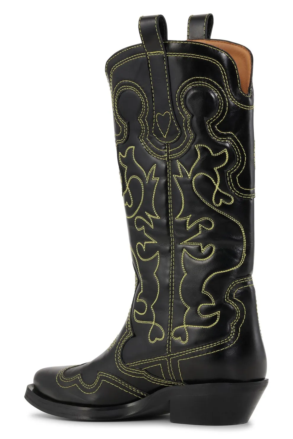 Ganni - Mid Shalf Embroidered Western Boot
