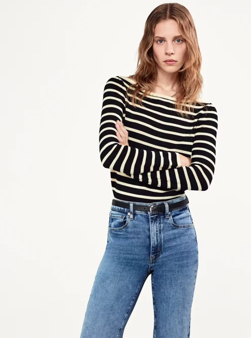 Frame - L/S Stripe Boatneck