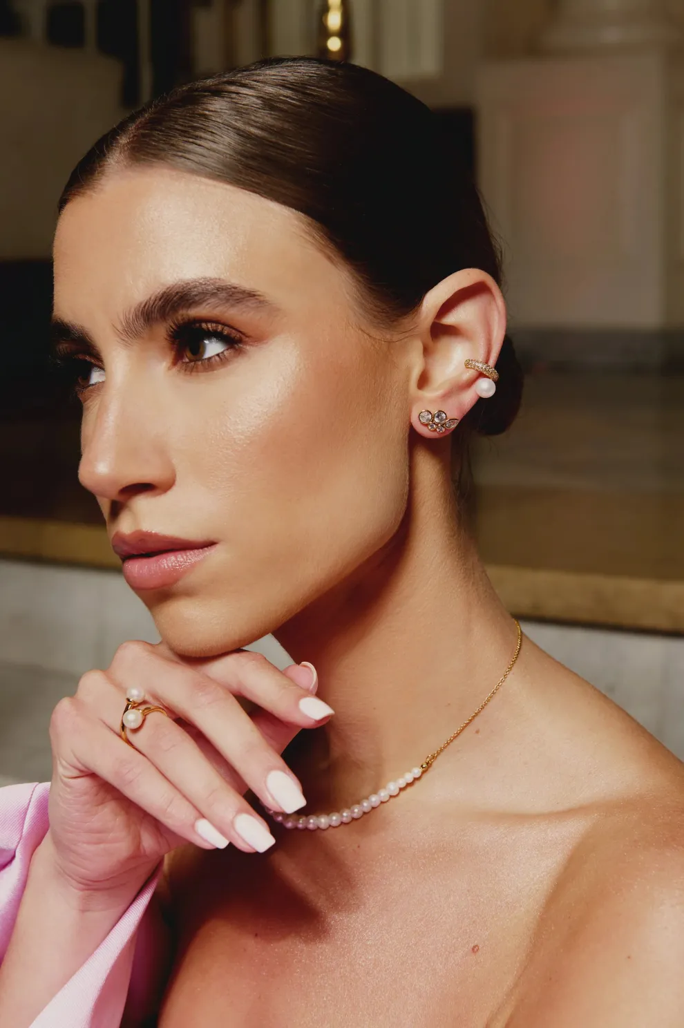 Mademoiselle Jules - Multi Crystal Bezel Ear Studs