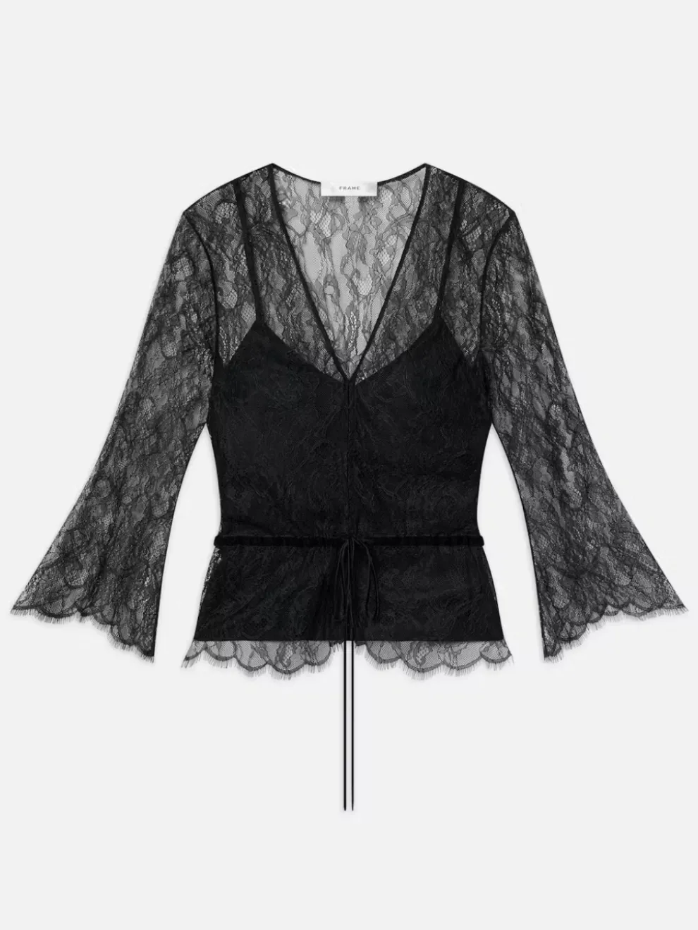 Frame - Lace V-Neck Blouse