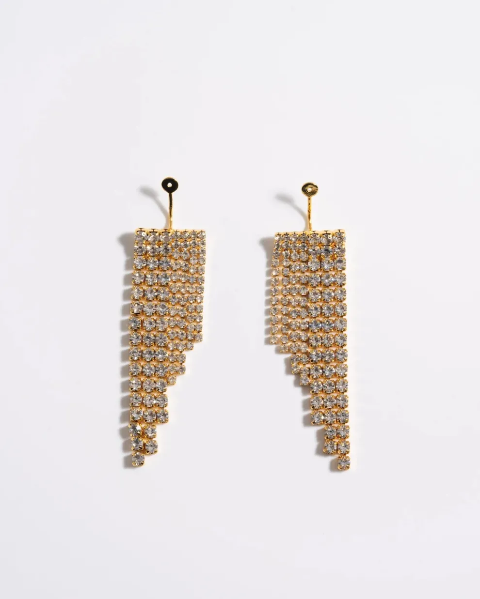 Mademoiselle Jules - Pave Tassle Ear Jacket Gold