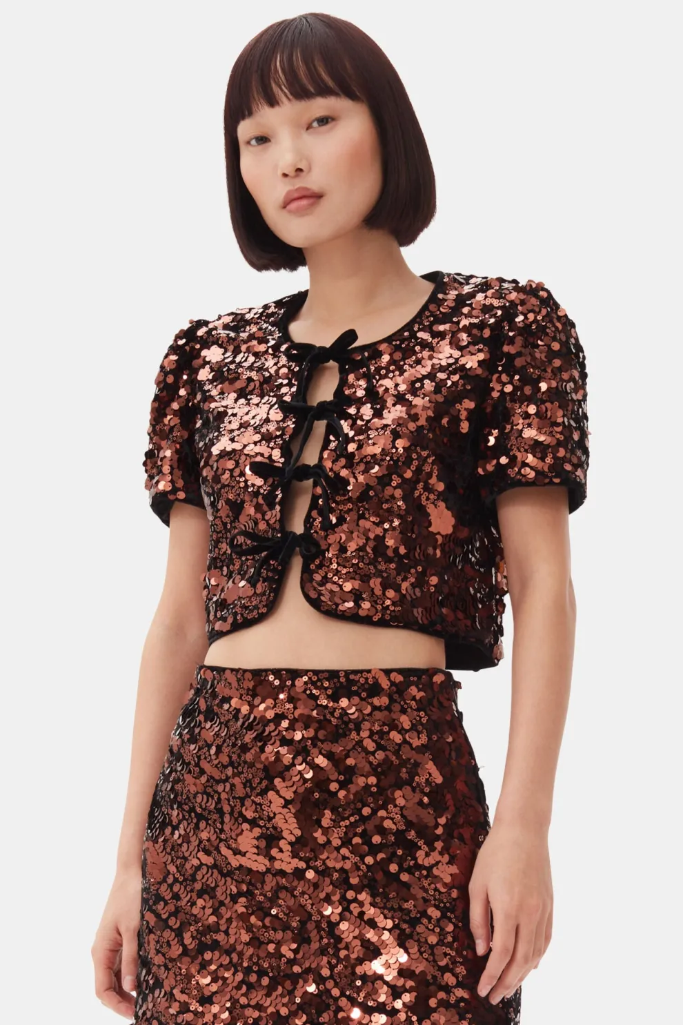 Ganni - Velvet Sequins Blouse