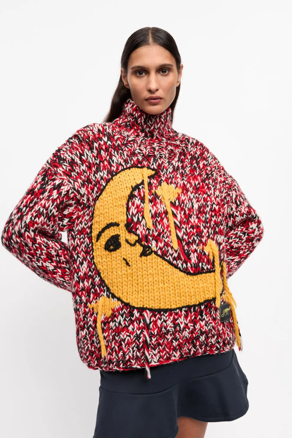 Ganni - Graphic Wool Handknit Turtleneck