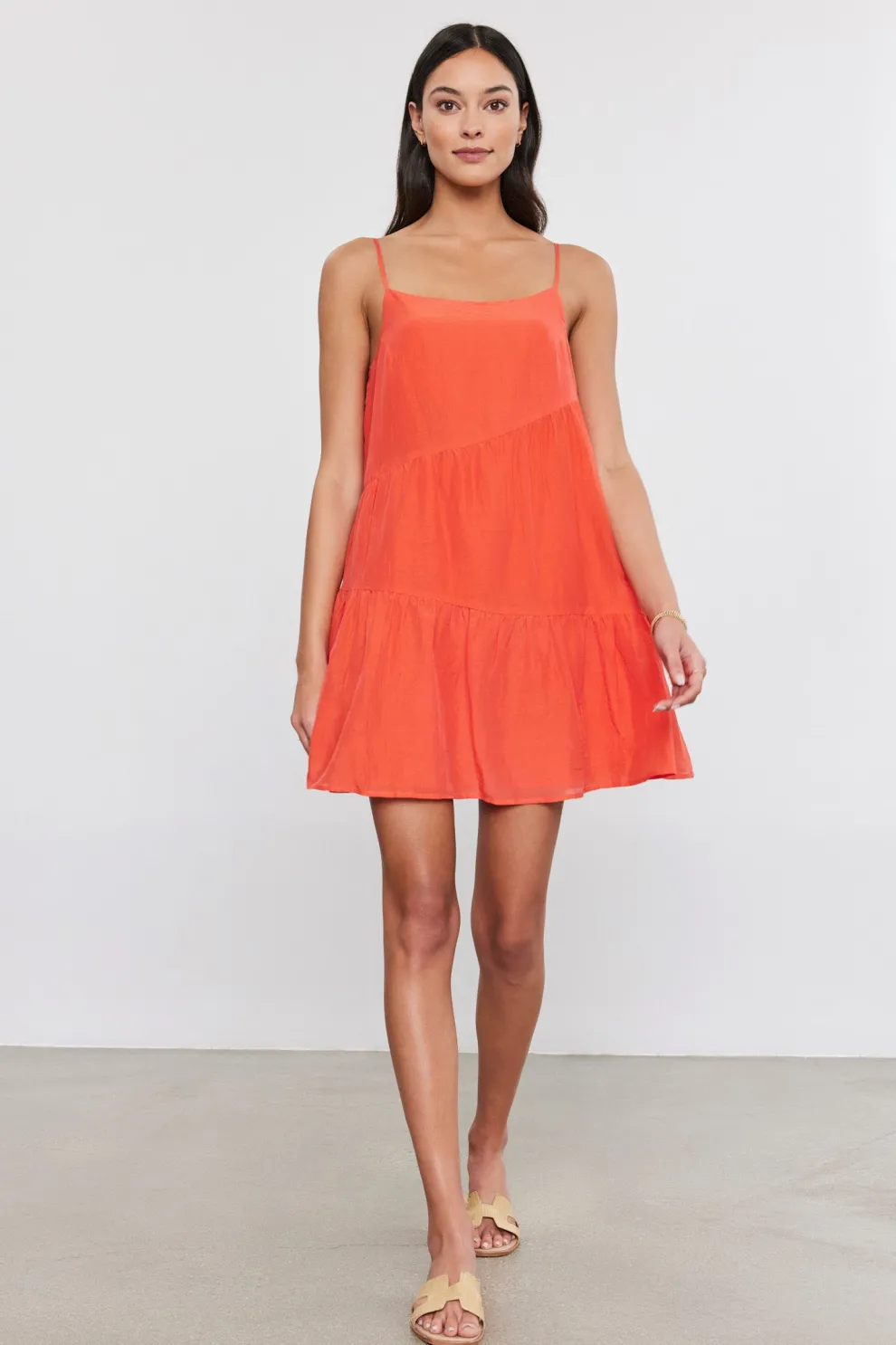 Velvet - Suzie Silk Cotton Voile Tier Dress