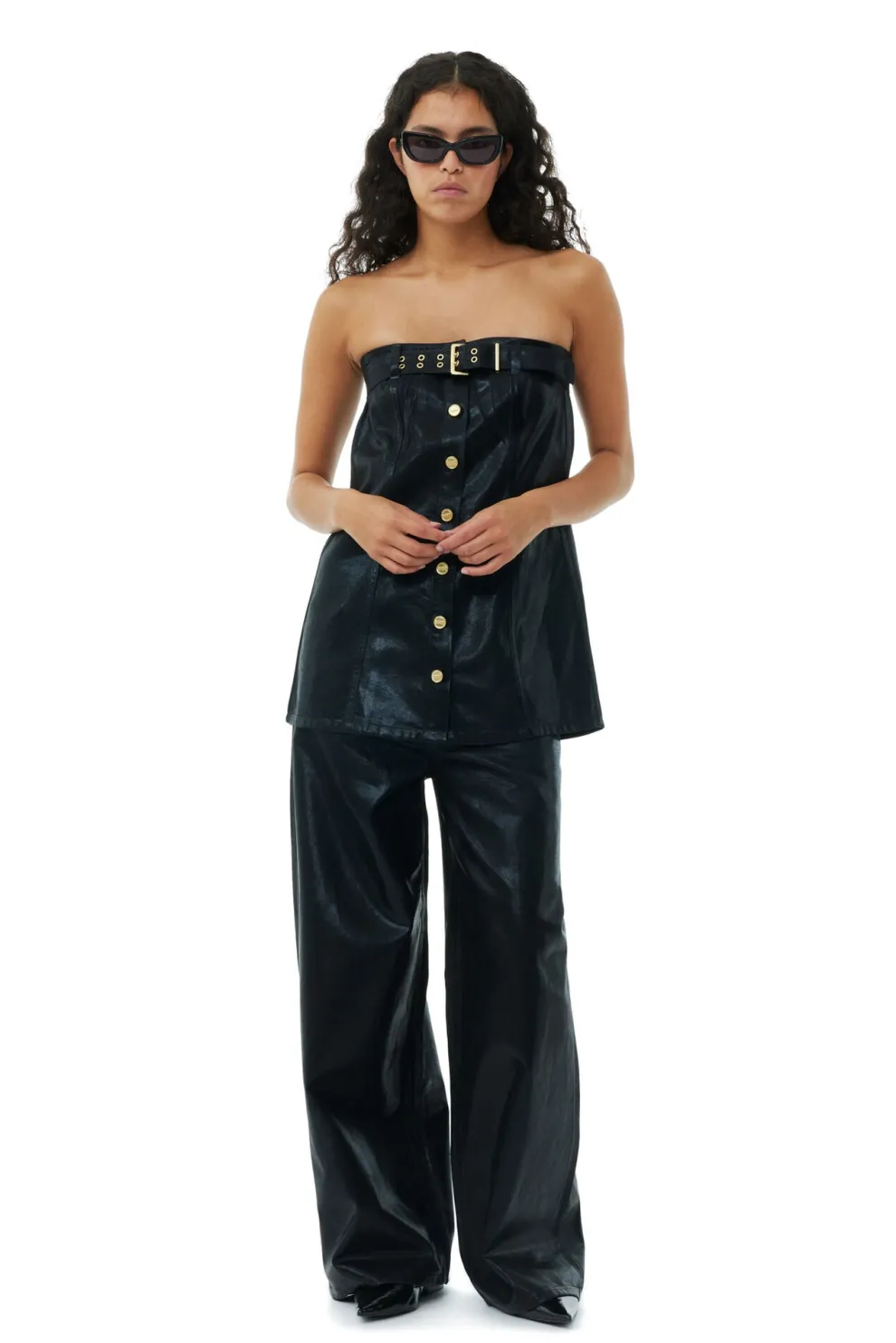 Ganni - Foli Denim Corsage