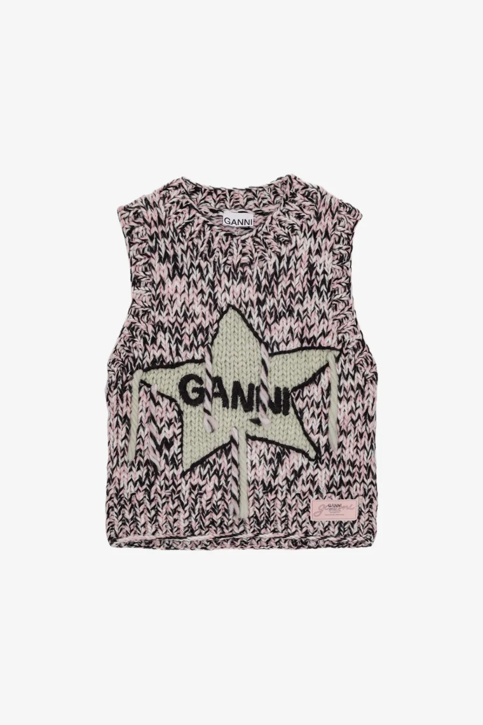 Ganni - Graphic Wool Handknit Vest