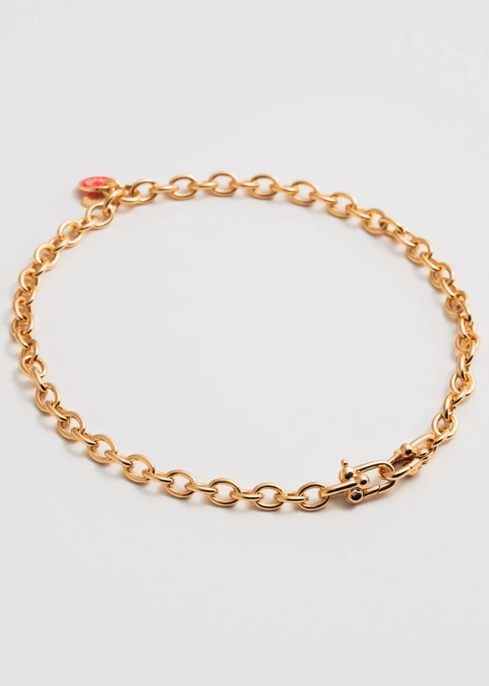 Mademoiselle Jules - Gold Cable Girl Necklace + Protection Evil Eye Talisman